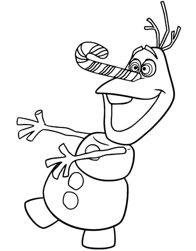 Olaf frozen coloring page