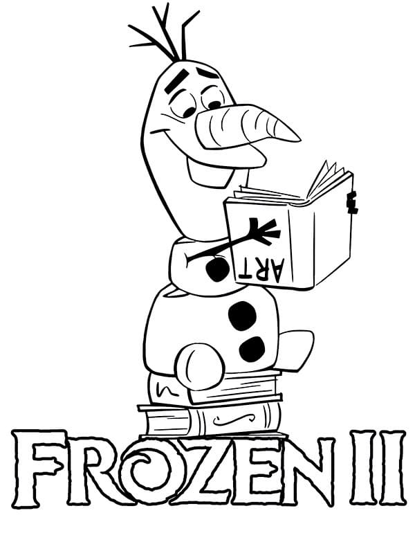 Frozen olaf coloring page