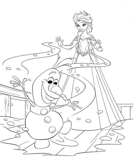 Free easy to print olaf coloring pages