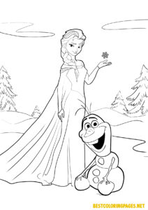 Frozen coloring pages