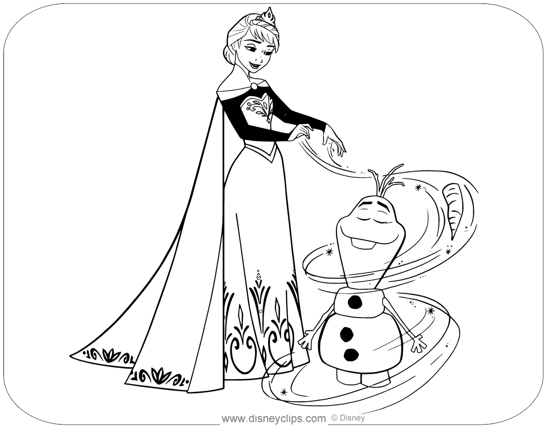 Printable frozen coloring pages