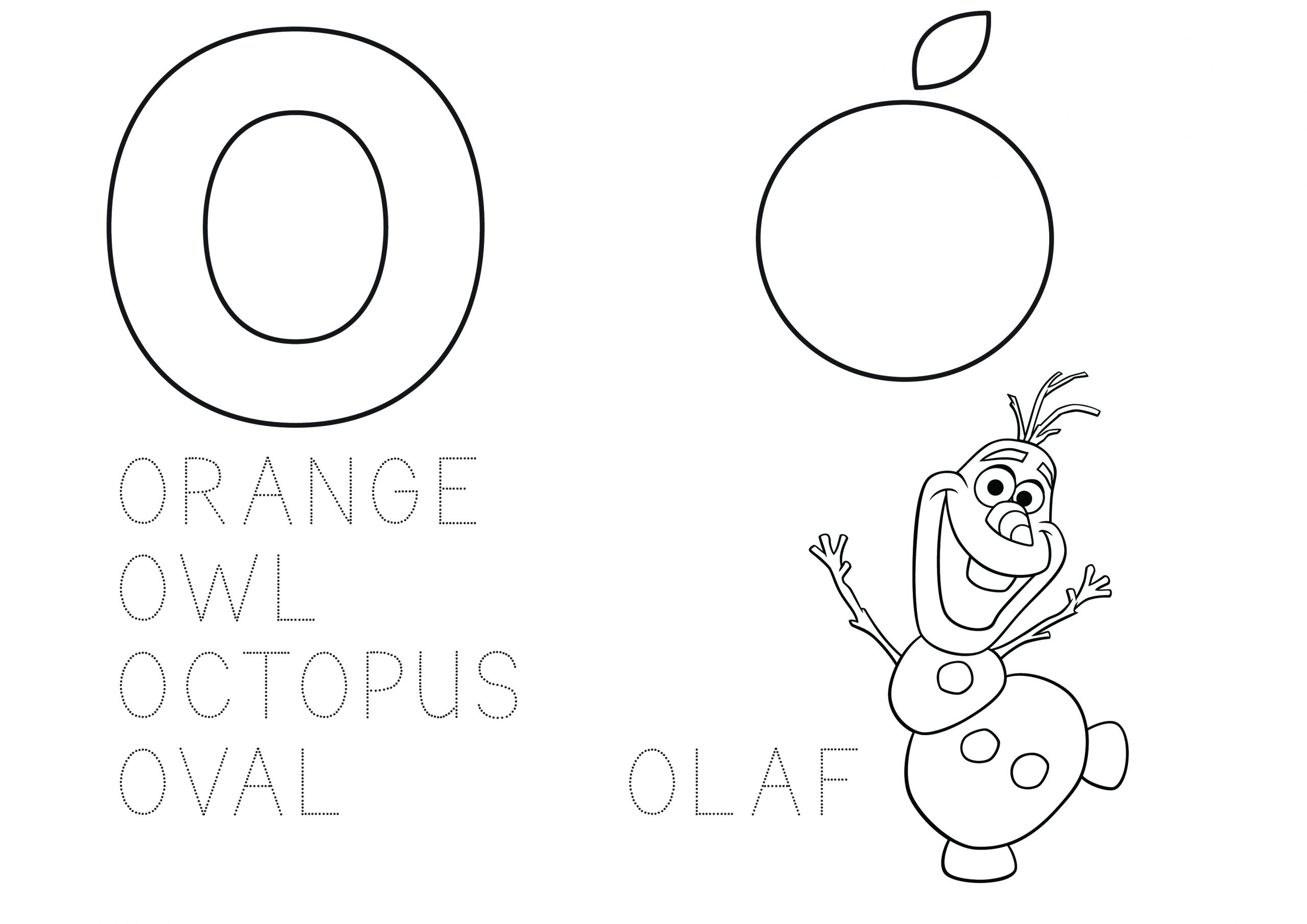 Learn the alphabet coloring page