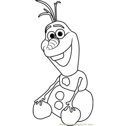 Olaf snowman coloring page for kids