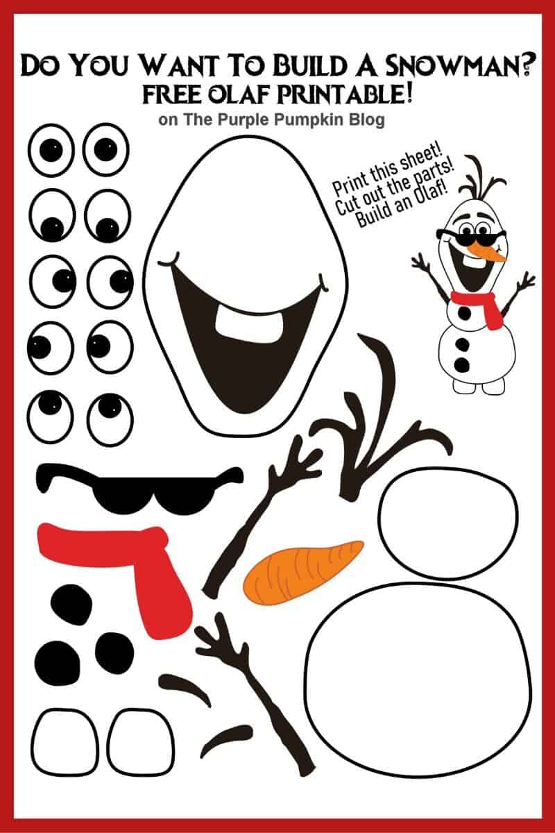 Free olaf printable