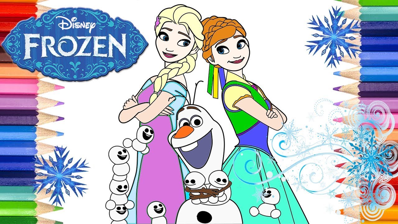 Frozen anna elsa and olaf coloring page frozen coloring pages for kids