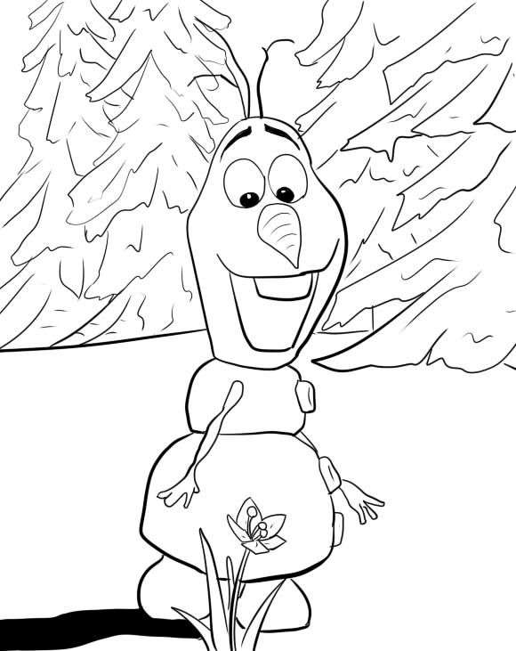 Frozens olaf coloring pages