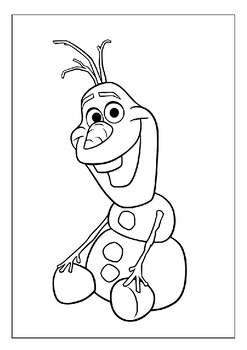 Color your favorite frozen character with olaf the snowman coloring pages pdf