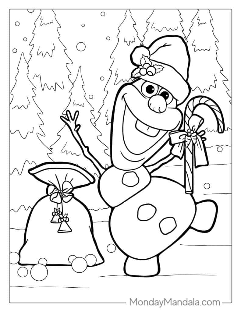 Olaf coloring pages free pdf printables