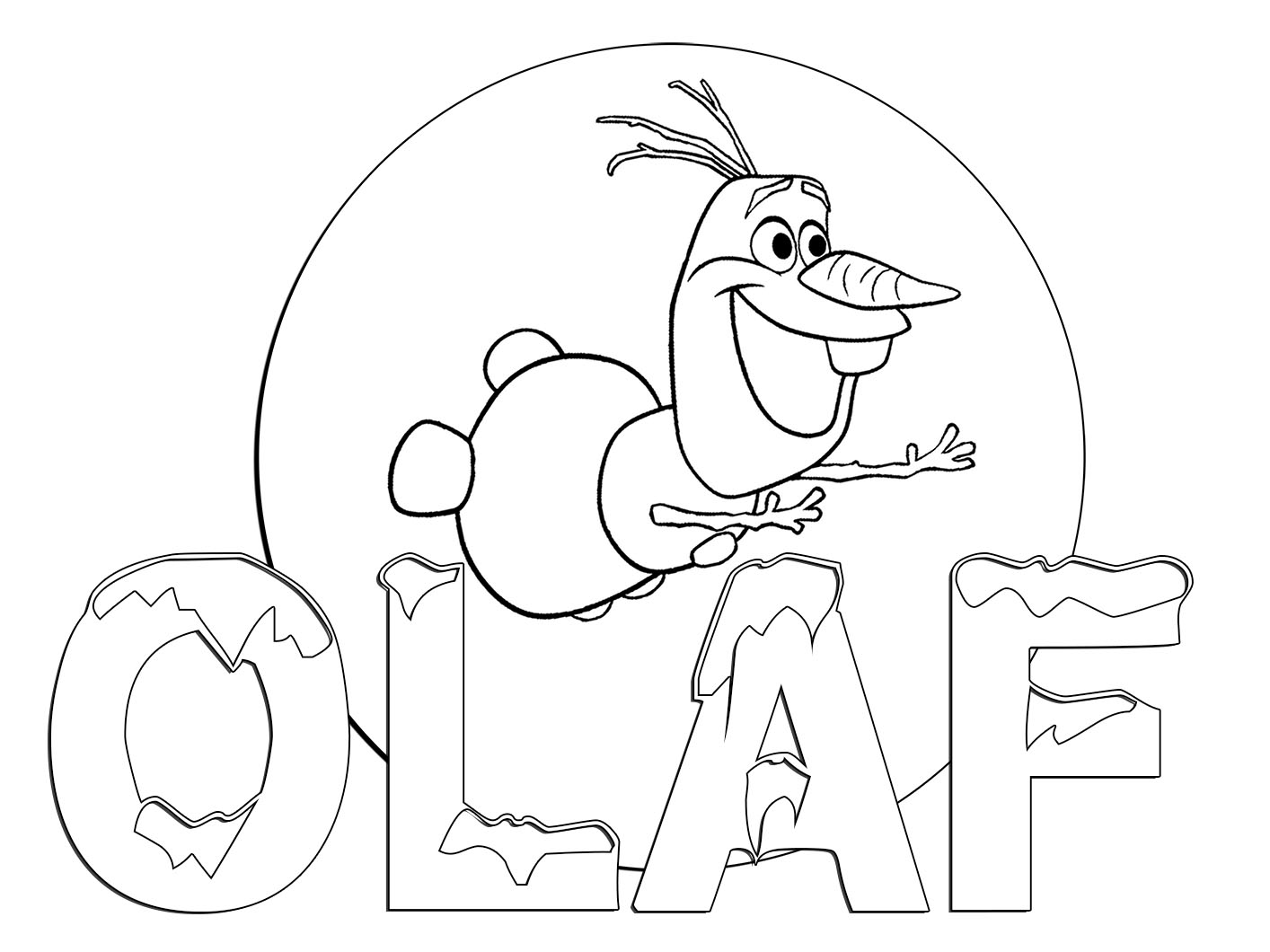 Frozens olaf coloring pages