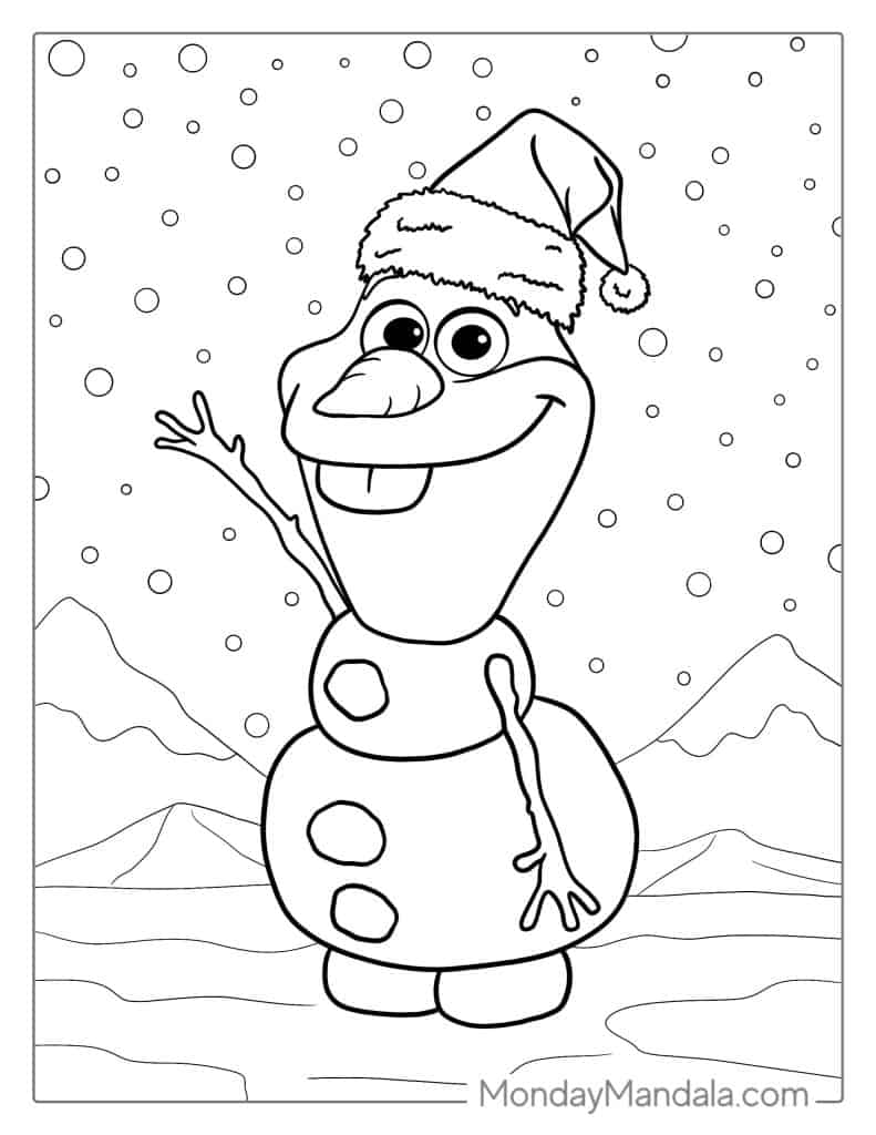 Olaf coloring pages free pdf printables