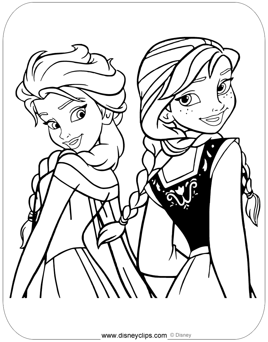 Frozen coloring pages