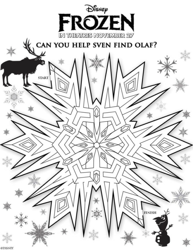 Free disney frozen coloring sheets and activities