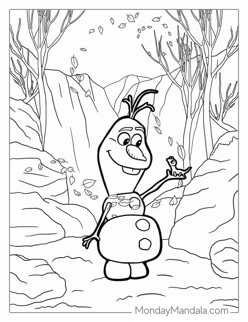 Olaf coloring pages free pdf printables