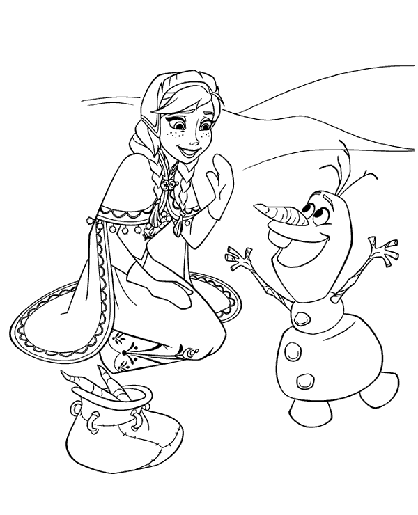 Anna snowman olaf printable image