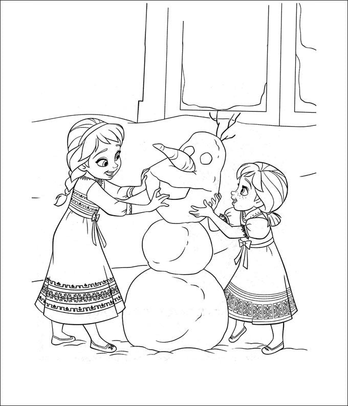 Frozen coloring page s