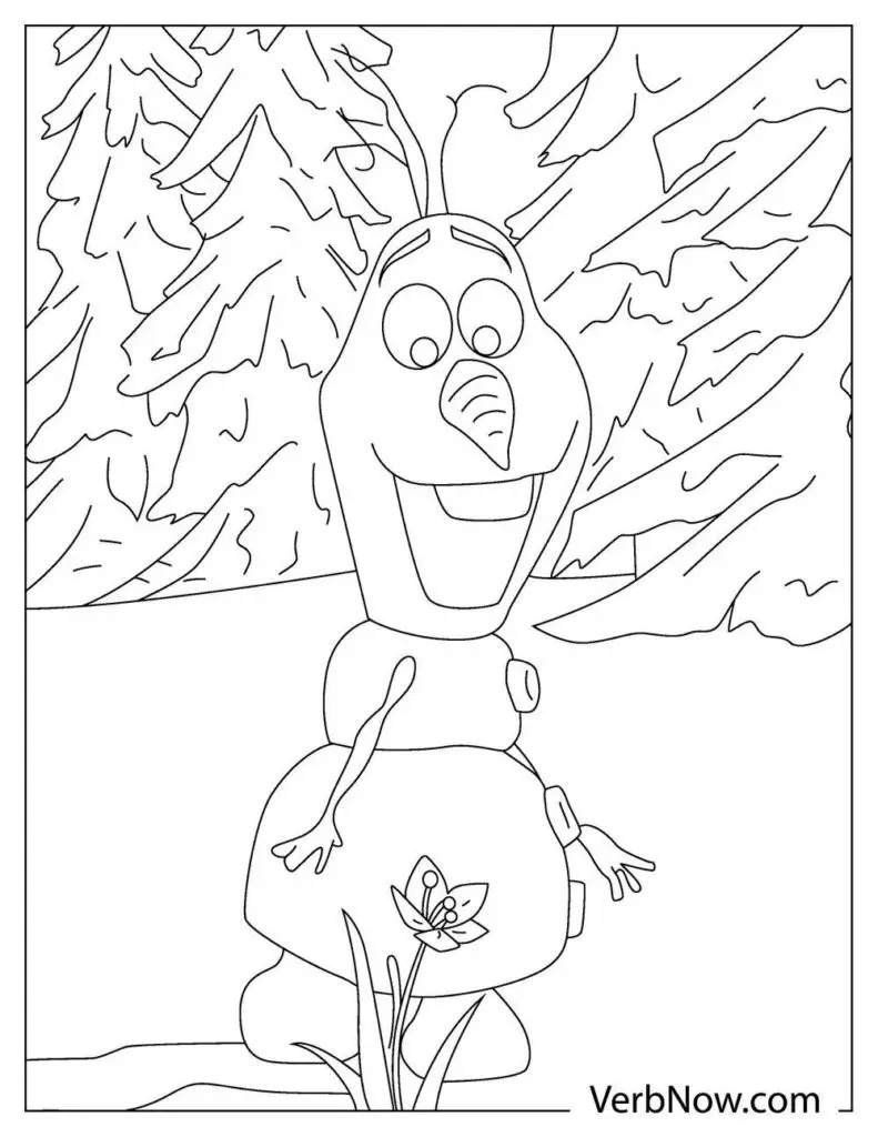 Free olaf coloring pages book for download printable pdf