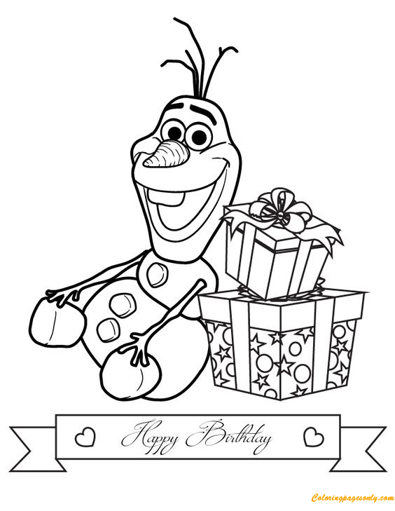 Olaf coloring pages