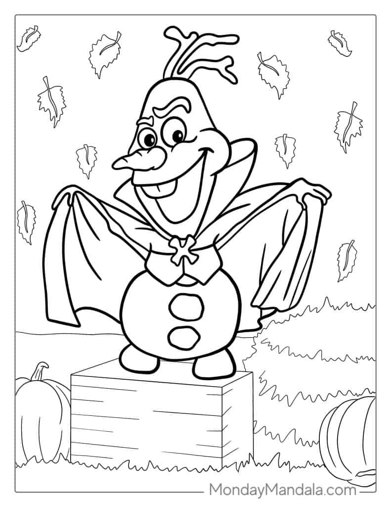 Olaf coloring pages free pdf printables