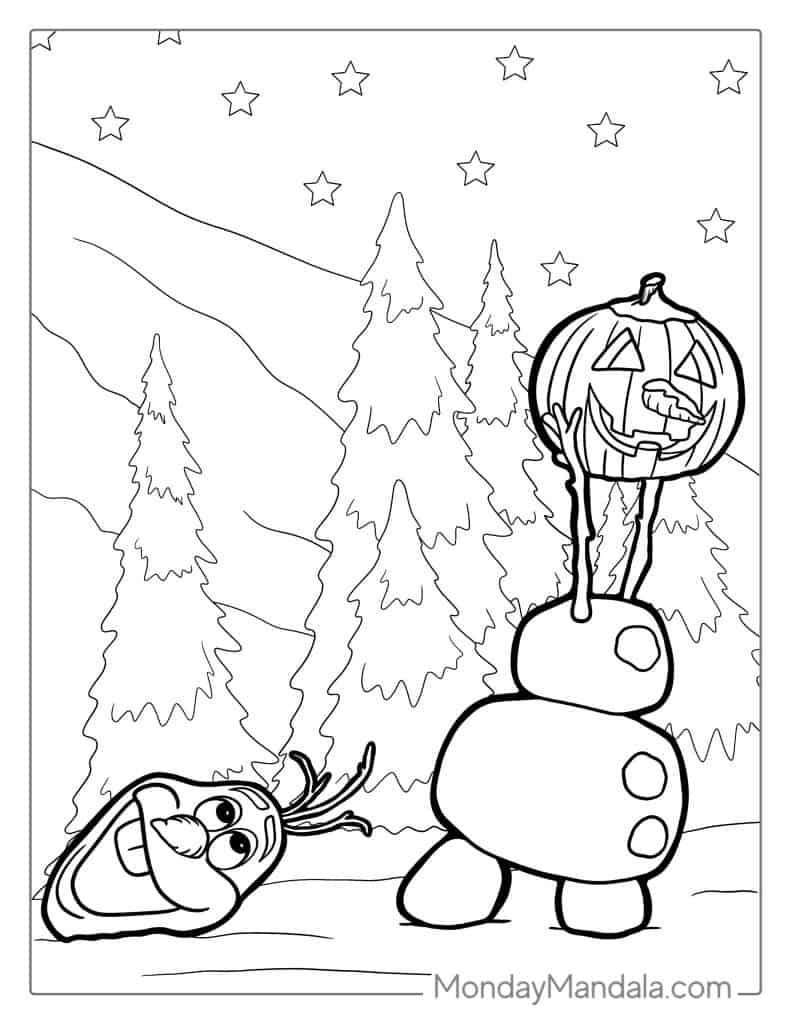 Olaf coloring pages free pdf printables