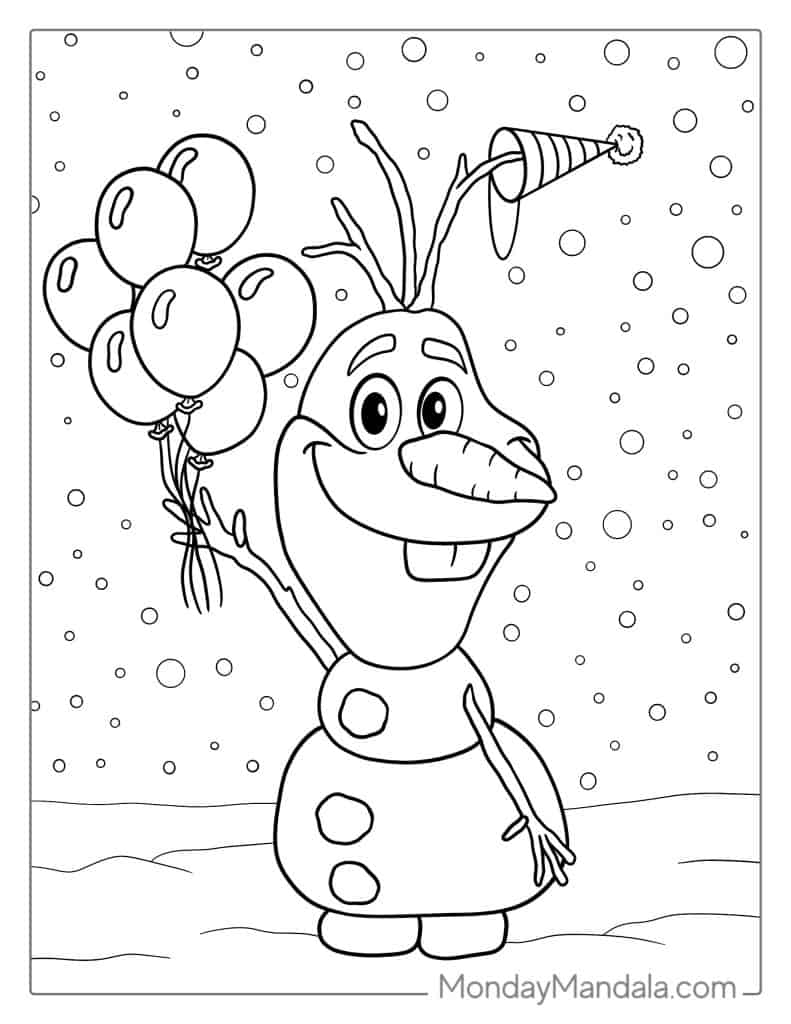 Olaf coloring pages free pdf printables