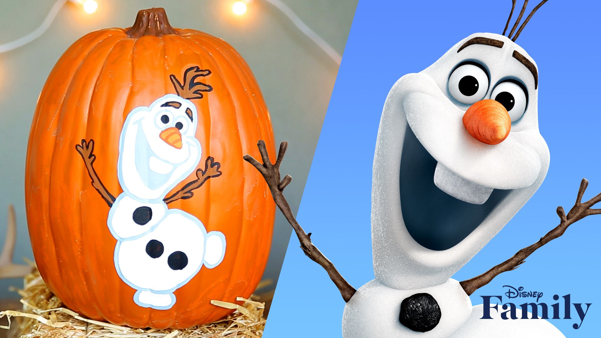 Frozen pumpkin painting diy