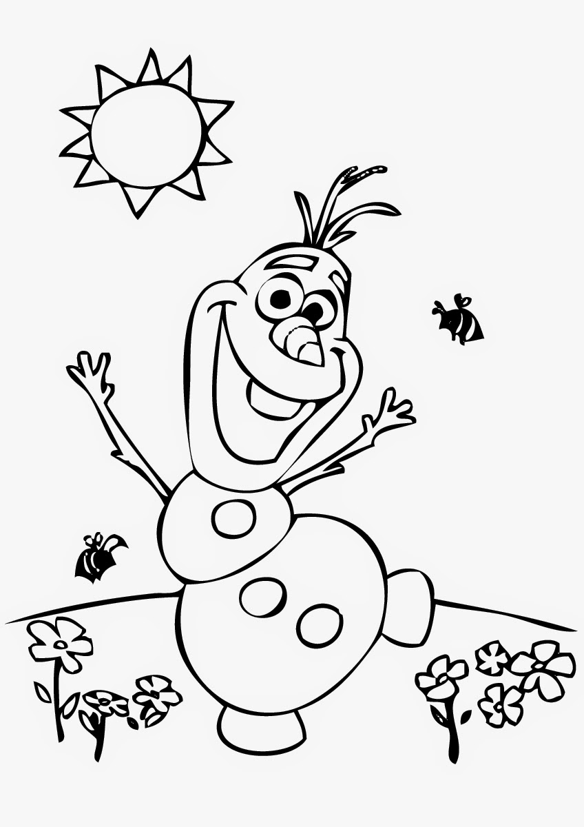 Frozens olaf coloring pages