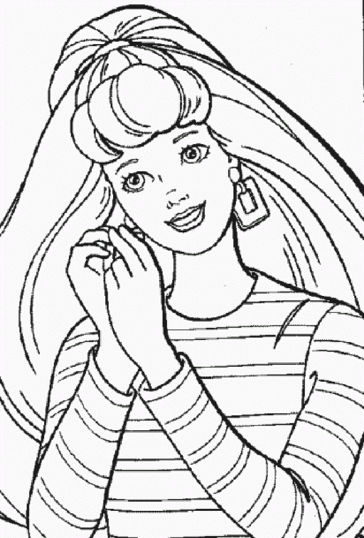 Free printable barbie coloring pages for kids