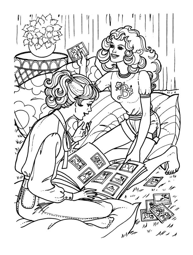 Barbie coloring pages coloring books at retro reprints