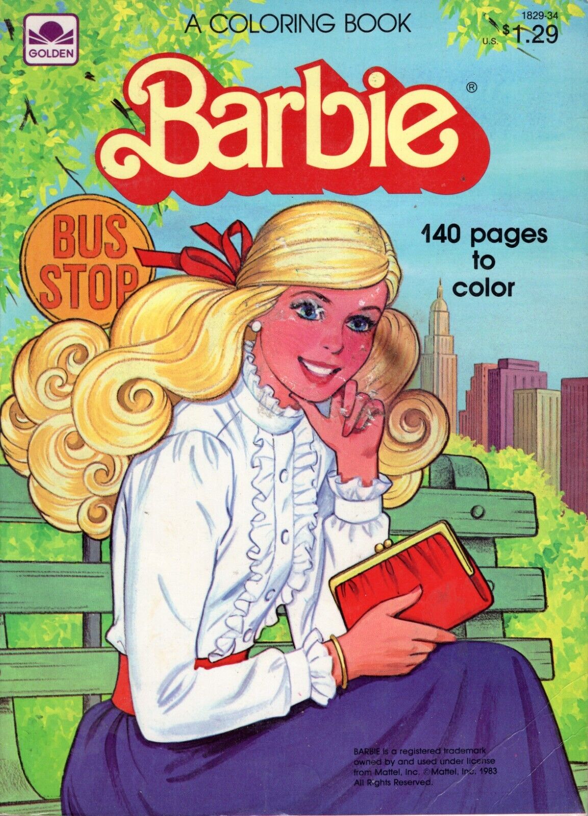 Vintage barbie giant coloring book pages golden book