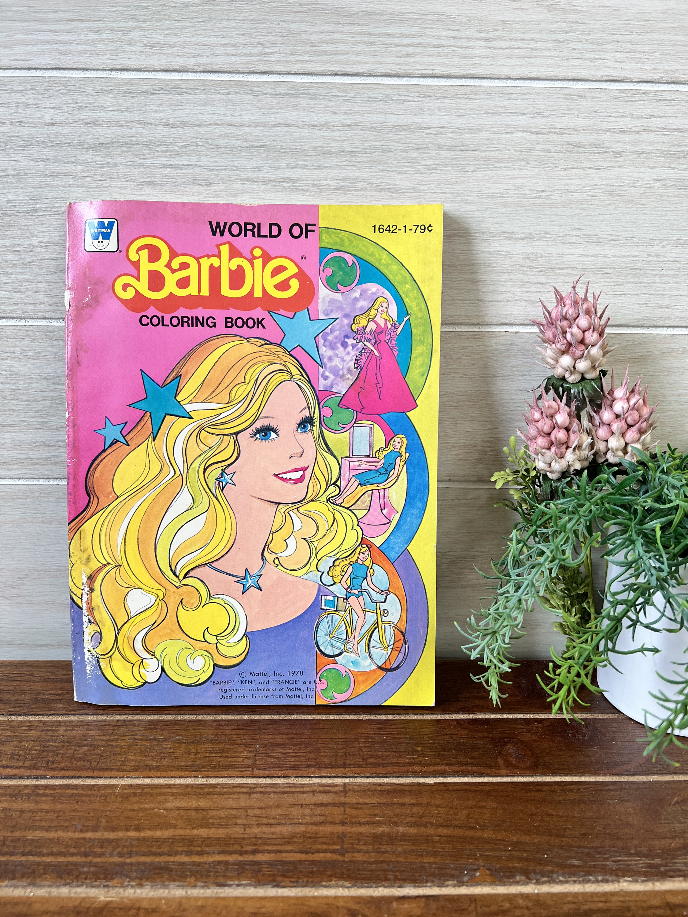 Vintage world of barbie whitman blank coloring book