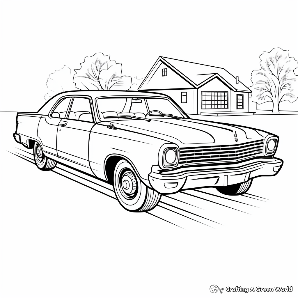 Car coloring pages for adults