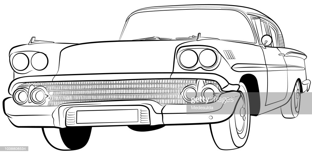 Coloring pages american classic car muscle car coloring pages