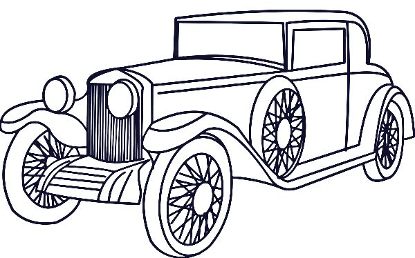 Printable antique cars coloring pages pdf