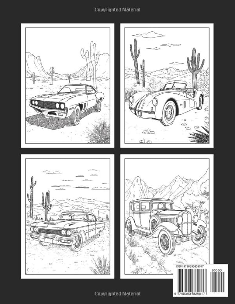Classic cars adult coloring book vintage retro classic cars for stress relief and relaxation for adult men women and car lovers the ultimate old car coloring book collection creation mdam