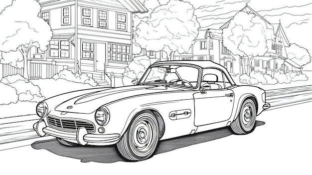 Page car coloring book page images