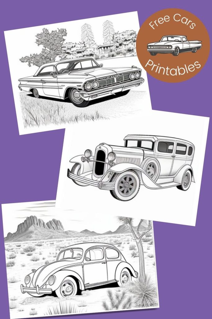Coloring pages of old cars