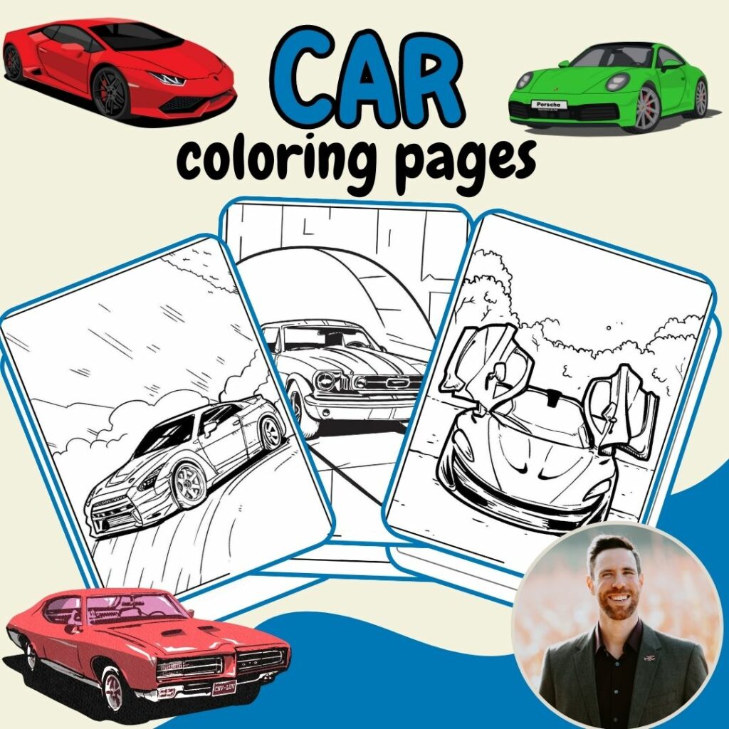 Car coloring pages for all grades