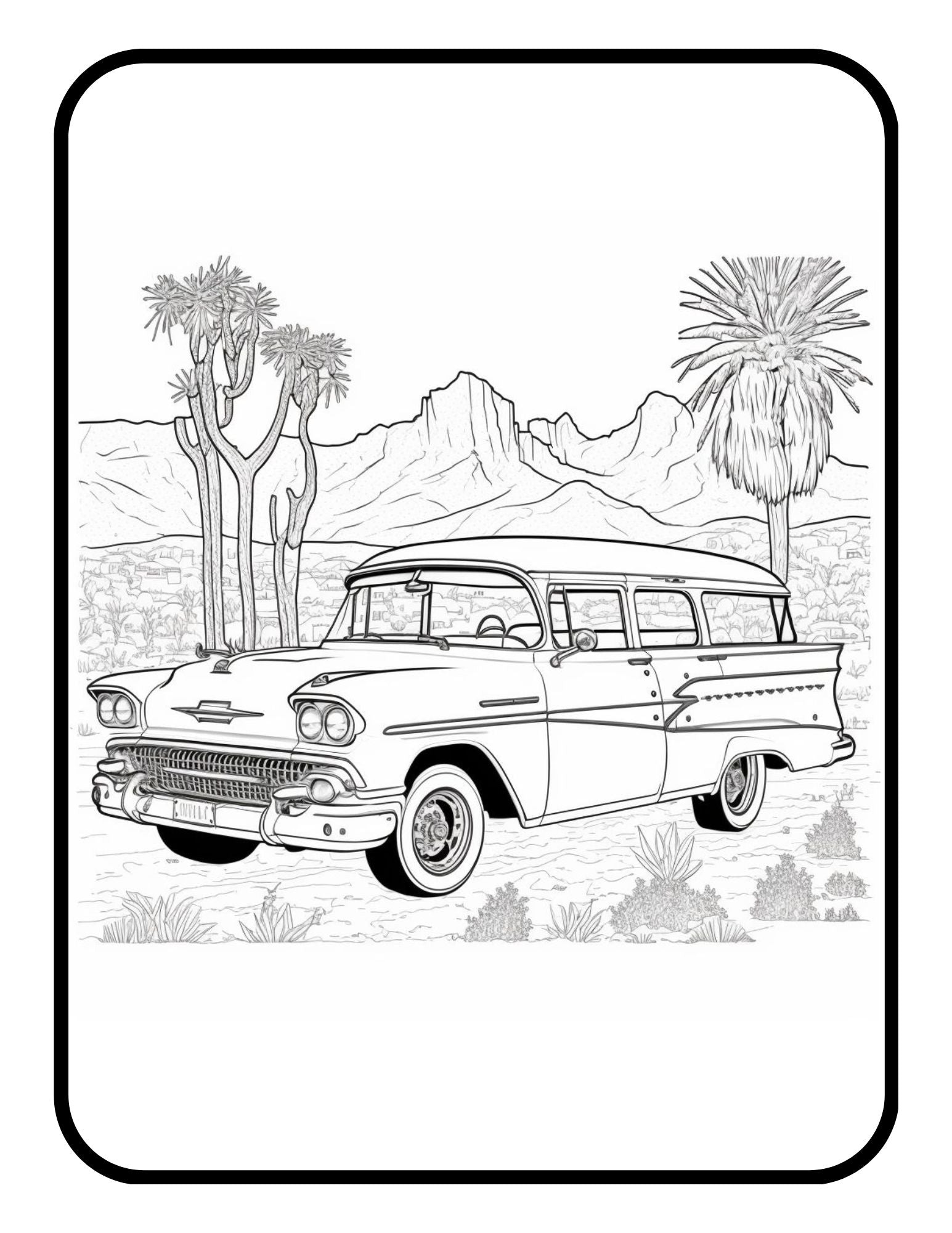 Vintage classic old enthusiast car coloring book exotic race car for m â mode art design