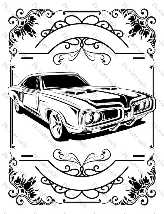 Classic cars coloring pages pack print and color vehicles automobiles vintage muscle hot rods