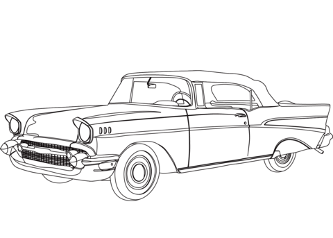 Vintage car coloring page free printable coloring pages