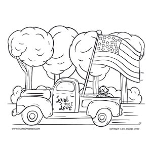 Independence day coloring page