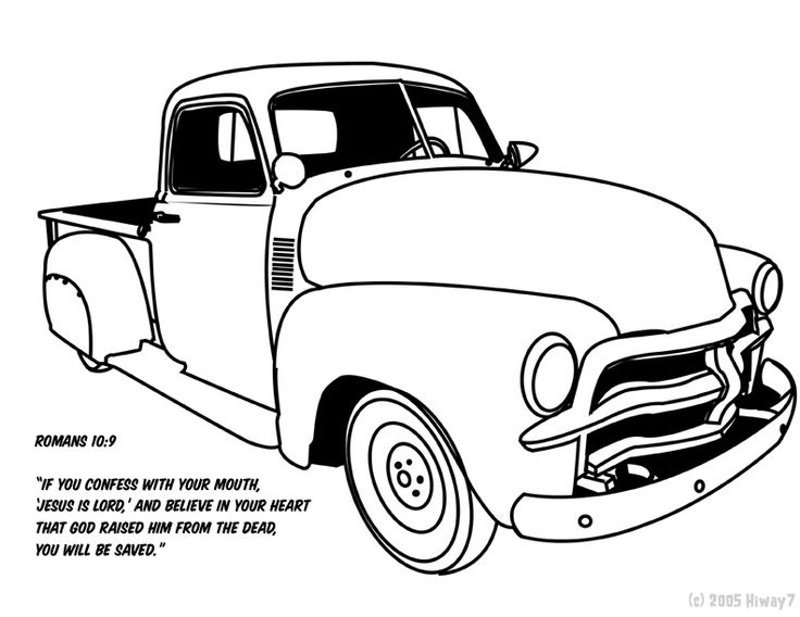 Vintage chevy truck coloring pages by hiway on deviantart