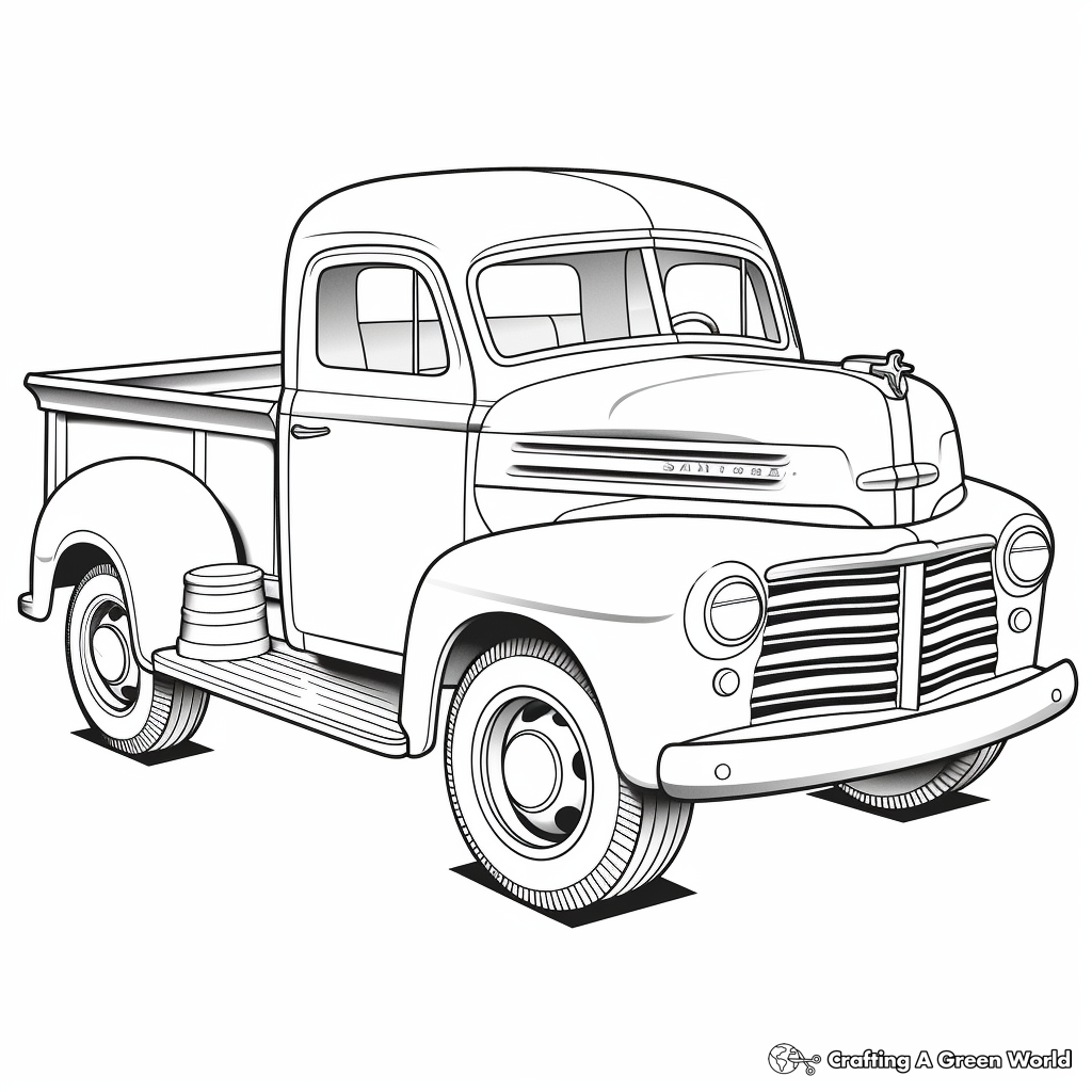 Old truck coloring pages