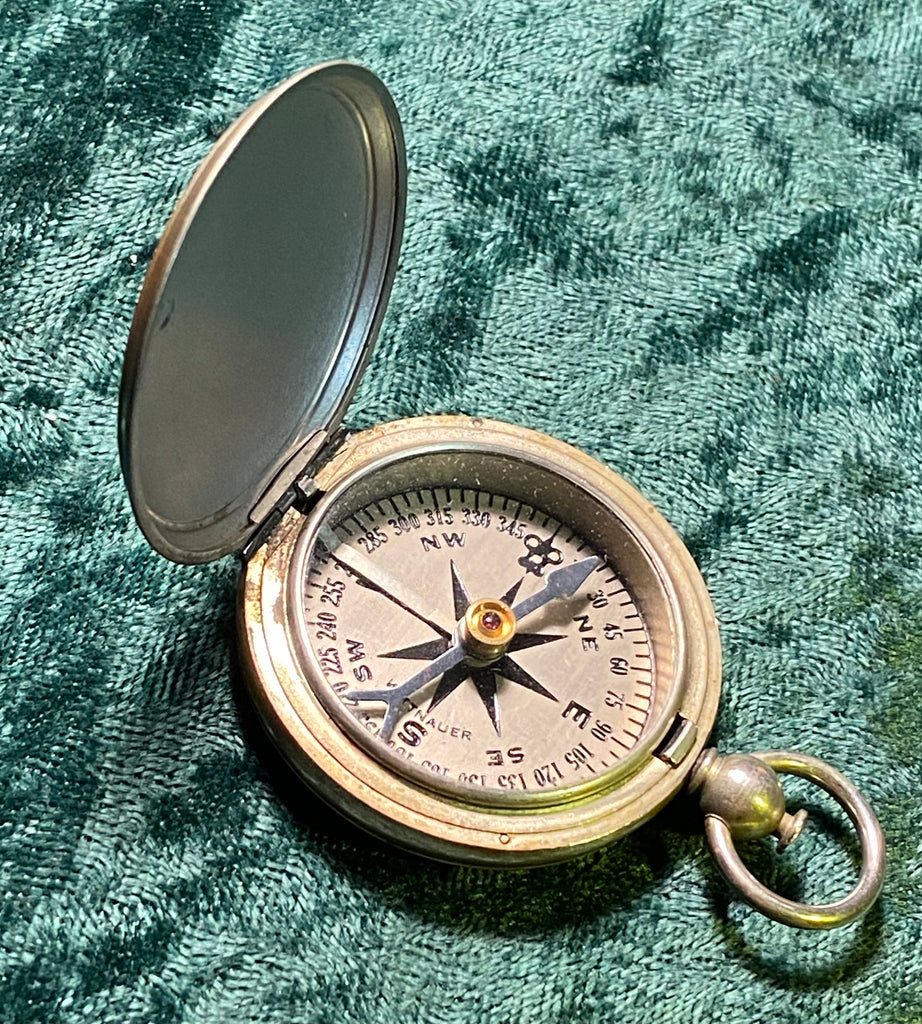 Brass Pocket Compass Antique Look