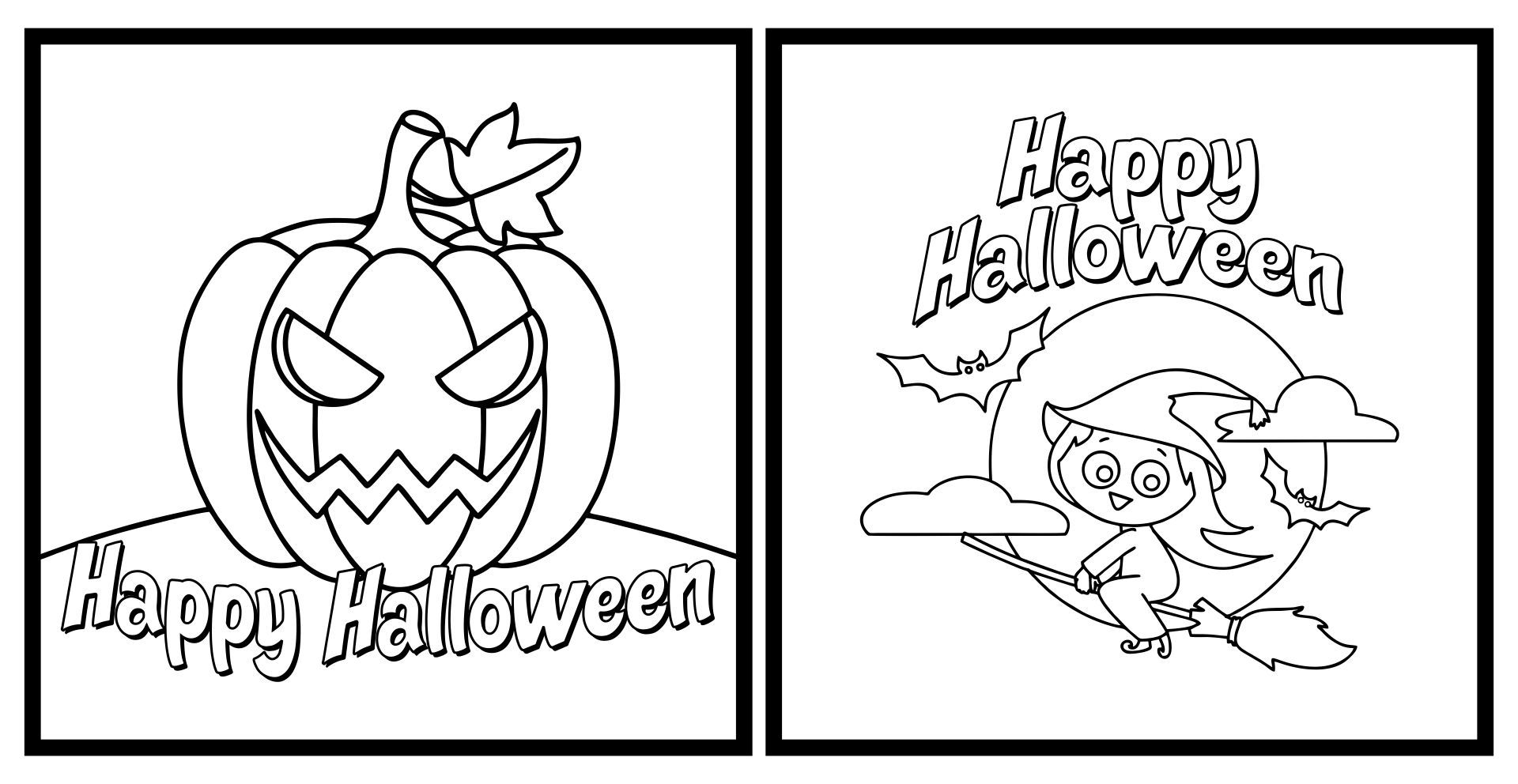 Best halloween printable cards to color pdf for free at printablee printable cards halloween printables creative activities for kids