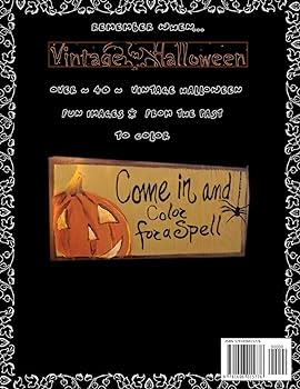 Vintage halloween coloring book wont you e over on halloween pimental sylvia books