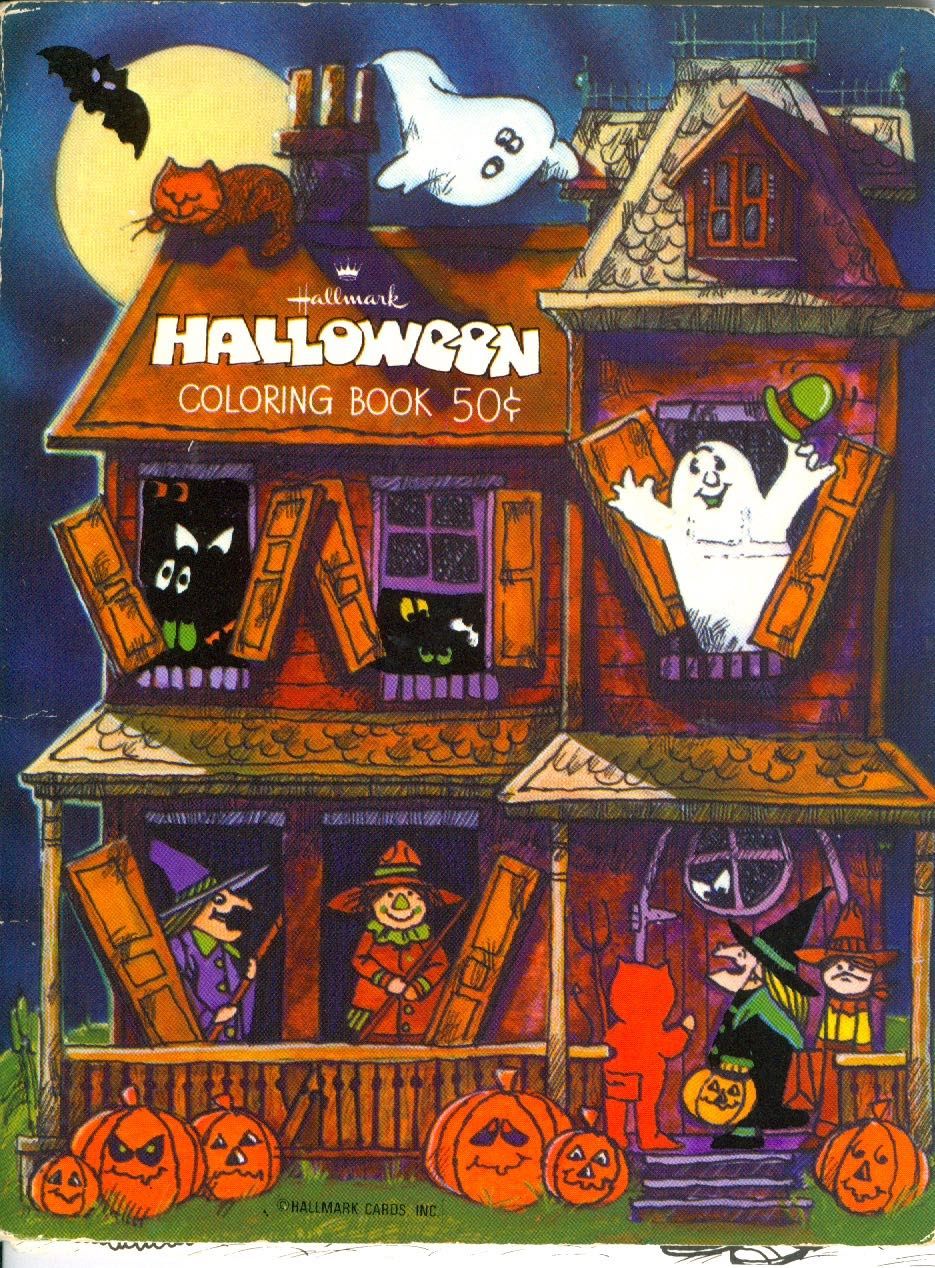 Halloween retro hallmark coloring book halloween books for kids vintage halloween vintage halloween images