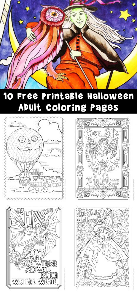 Halloween adult coloring pages woo jr kids activities childrens publishing