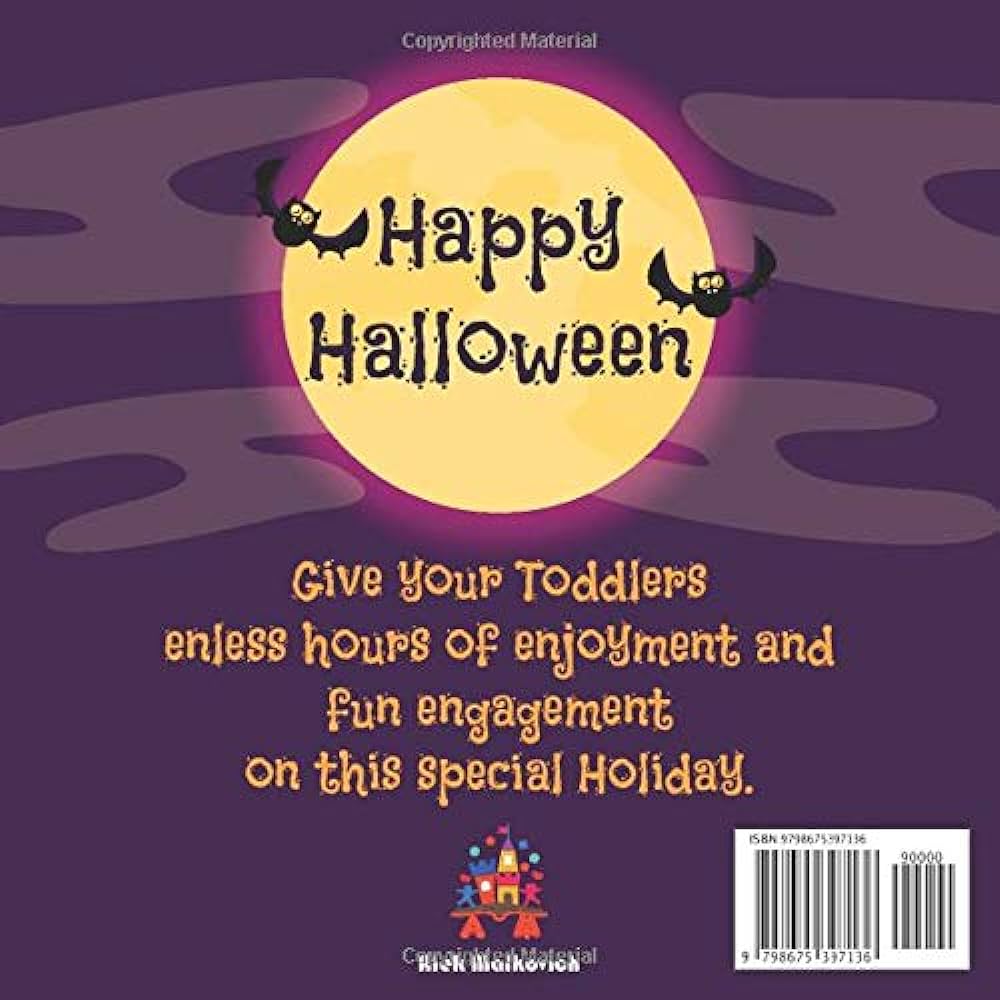 Halloween coloring book for toddlers and preschoolers ages