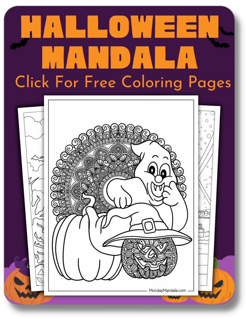 Halloween coloring pages free pdf printables